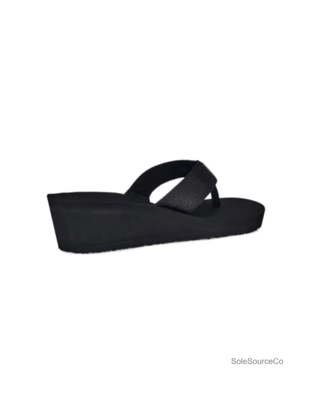 Women's Wedge Flip Flop Sandals with Woven Straps and EVA Sole